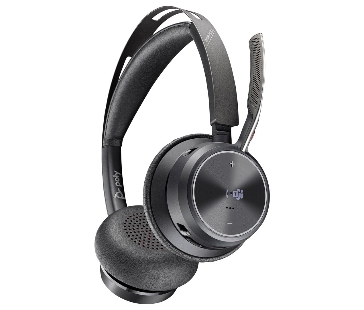 Poly Voyager Focus 2 Microsoft Teams Certified USBC-C Headset + USB-C/A Adapter - Microsoft Teams Certification - Google Assistant, Siri - Stereo - USB Type C - Wired/Wireless - Bluetooth - 298.6 ft -