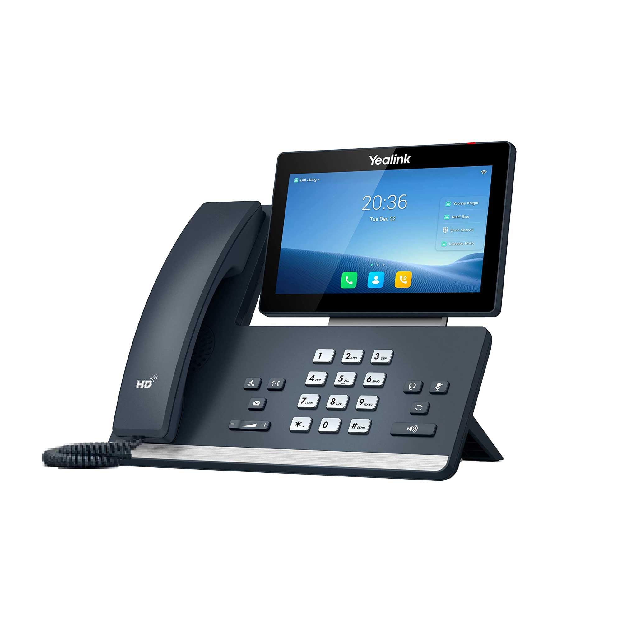 Yealink T58W 16 Lines. 7-Inch Color Touch Screen Display. Dual USB Ports, Dual-Port Gigabit Ethernet, PoE, Power Adapter Not Included (SIP-T58W)