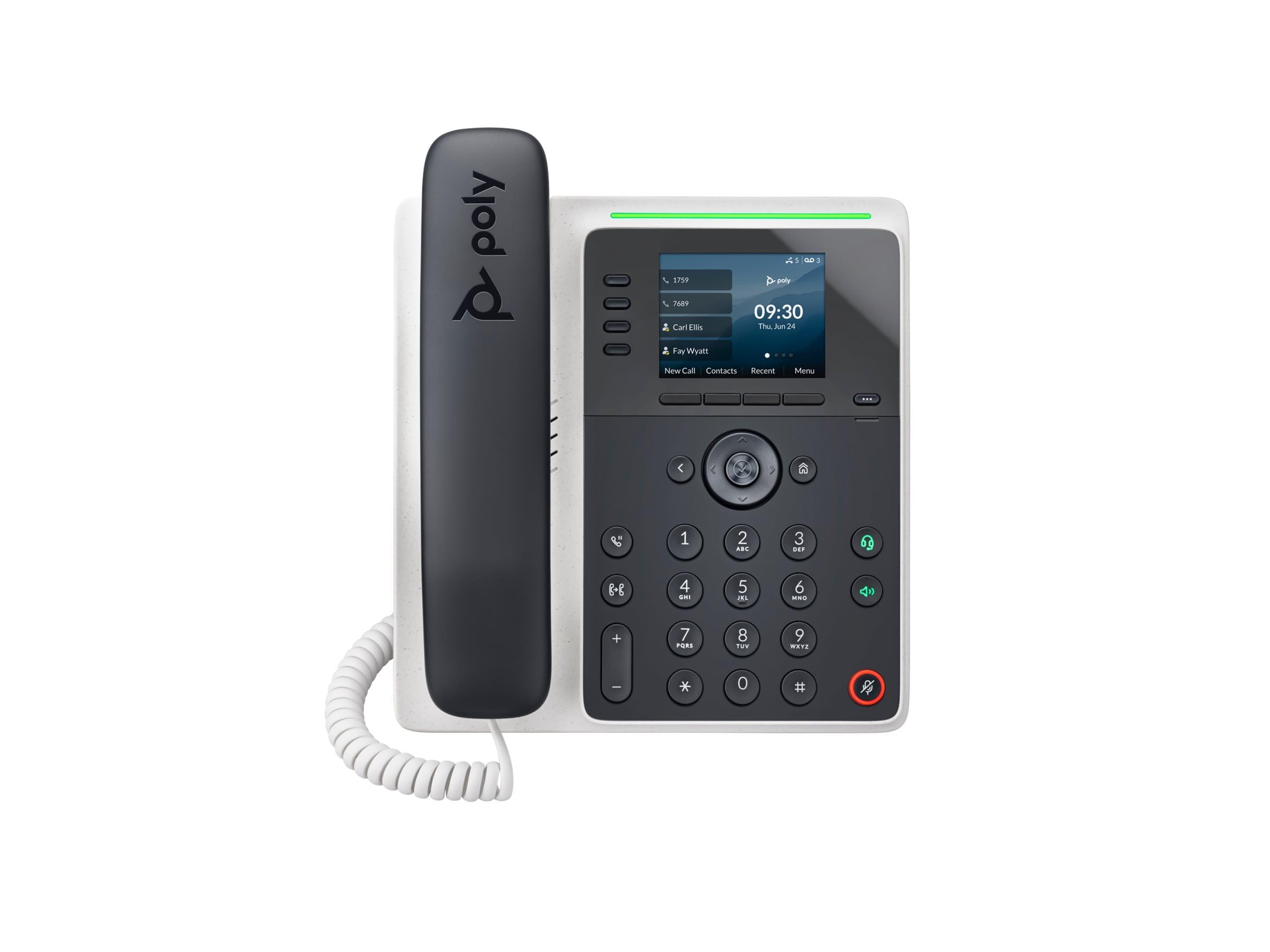 Plantronics Poly Edge E220 IP Desk Phone (Plantronics + Polycom) – Designed for use in Common Areas – 4-Line Keys Supporting up to 16 Lines - Integrated Bluetooth for Mobile Phone and Headset Pairing