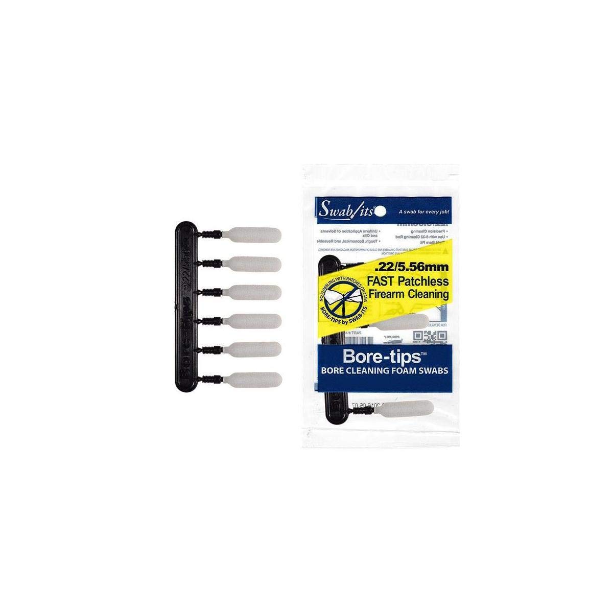 .22cal/.223cal/5.56mm Gun Cleaning Bore-tips® by Swab-its: Barrel Cleaning Swabs