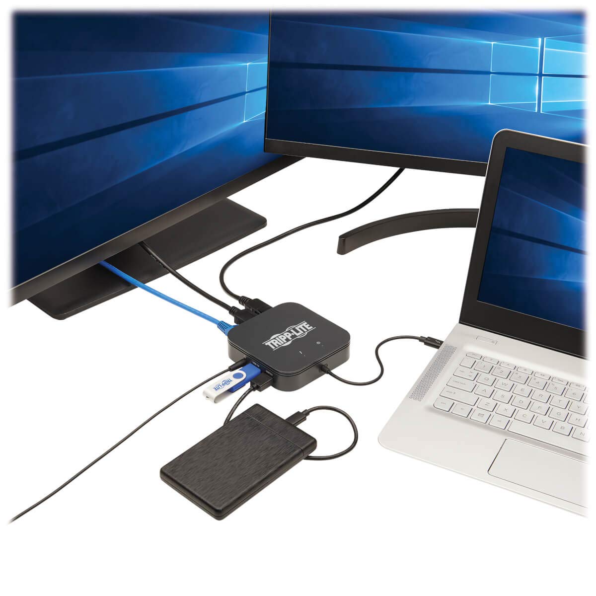 Tripp Lite Thunderbolt 3 Dock Dual Display 8k DP 4k HDMI USB-A Hub Gbe (MTB3-DOCK-04)