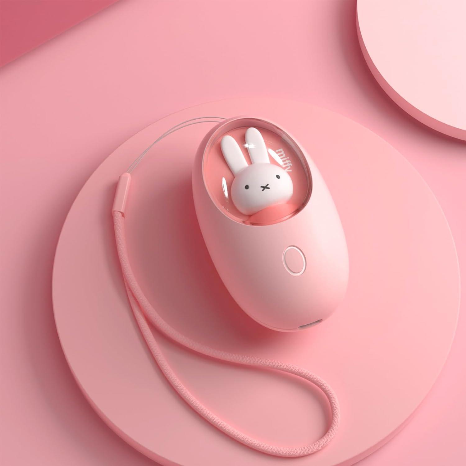 Miffy Hand Warmer Portable Rechargeable Cute Mini Heater Pink