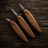 FLEXCUT Pro Series Wood Carving Tools, 3-Pack Kit with 1" Chip, 1-3/8" Detail, 1-5/8" Carving, Ergonomic Knife Handles (FP200)