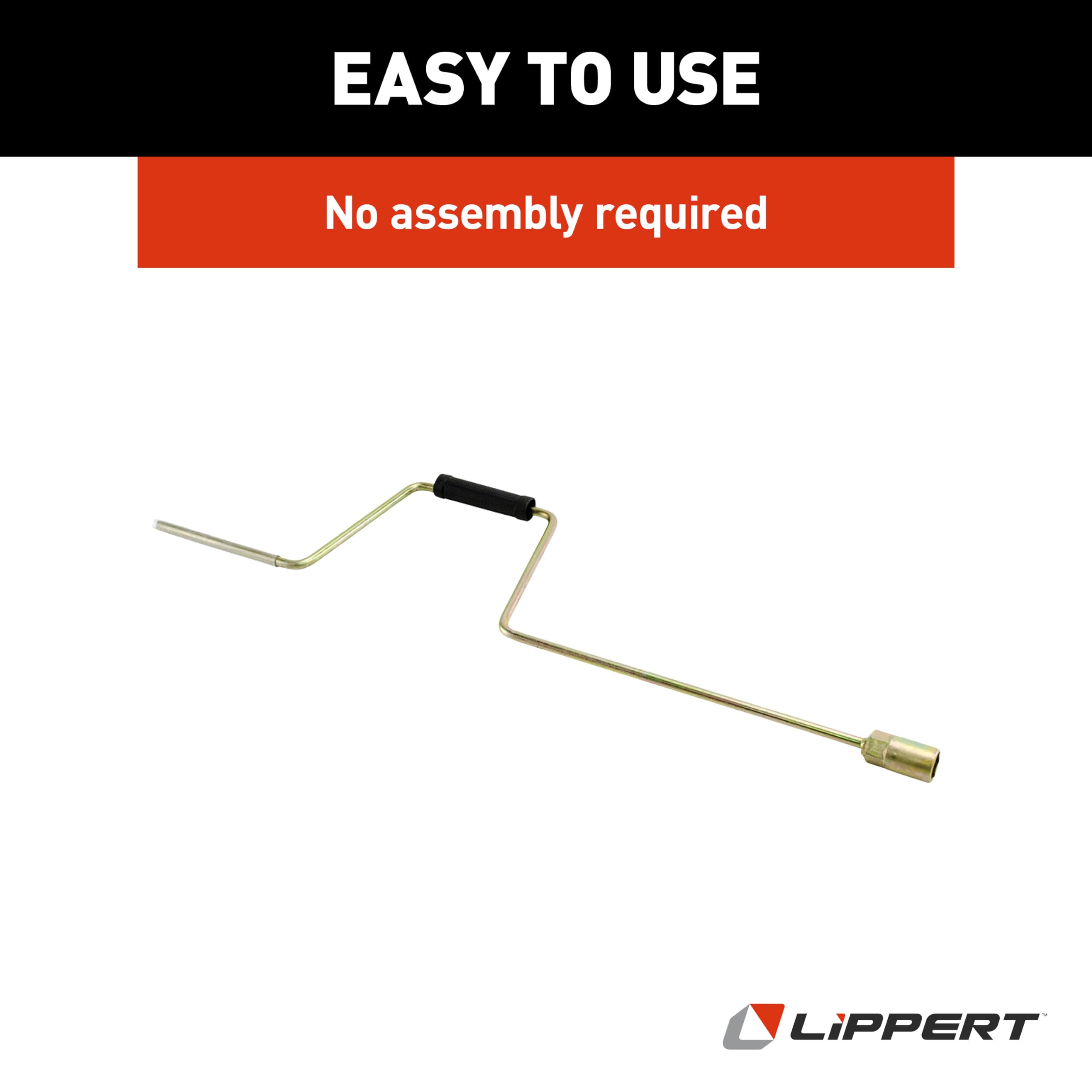 Lippert Replacement Manual Crank Handle for RV Scissor & Tongue Jacks, Slide-Outs, 3/4" Hex Head, Emergency Cranking in Case of Power Failure - 116112