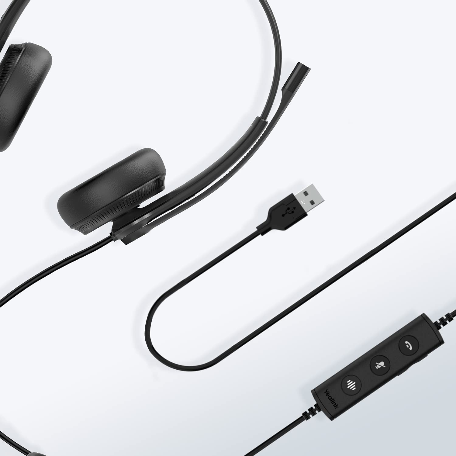 YeaLink UH34 Noise Canceling Mono On-Ear Headset, MT Certified