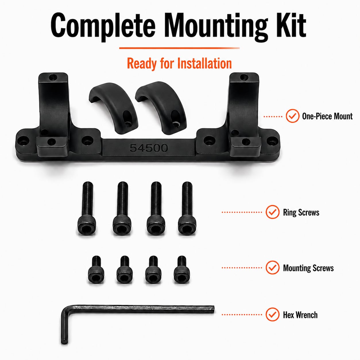 Game Reaper Browning Bar and Long Action BLR-High Mount (Black, 1 inch)