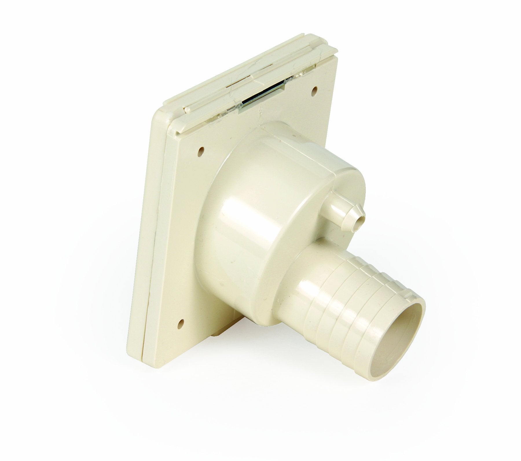 Camco RV Fill Spout with Door | Easy to Install | Colonial White (37102)