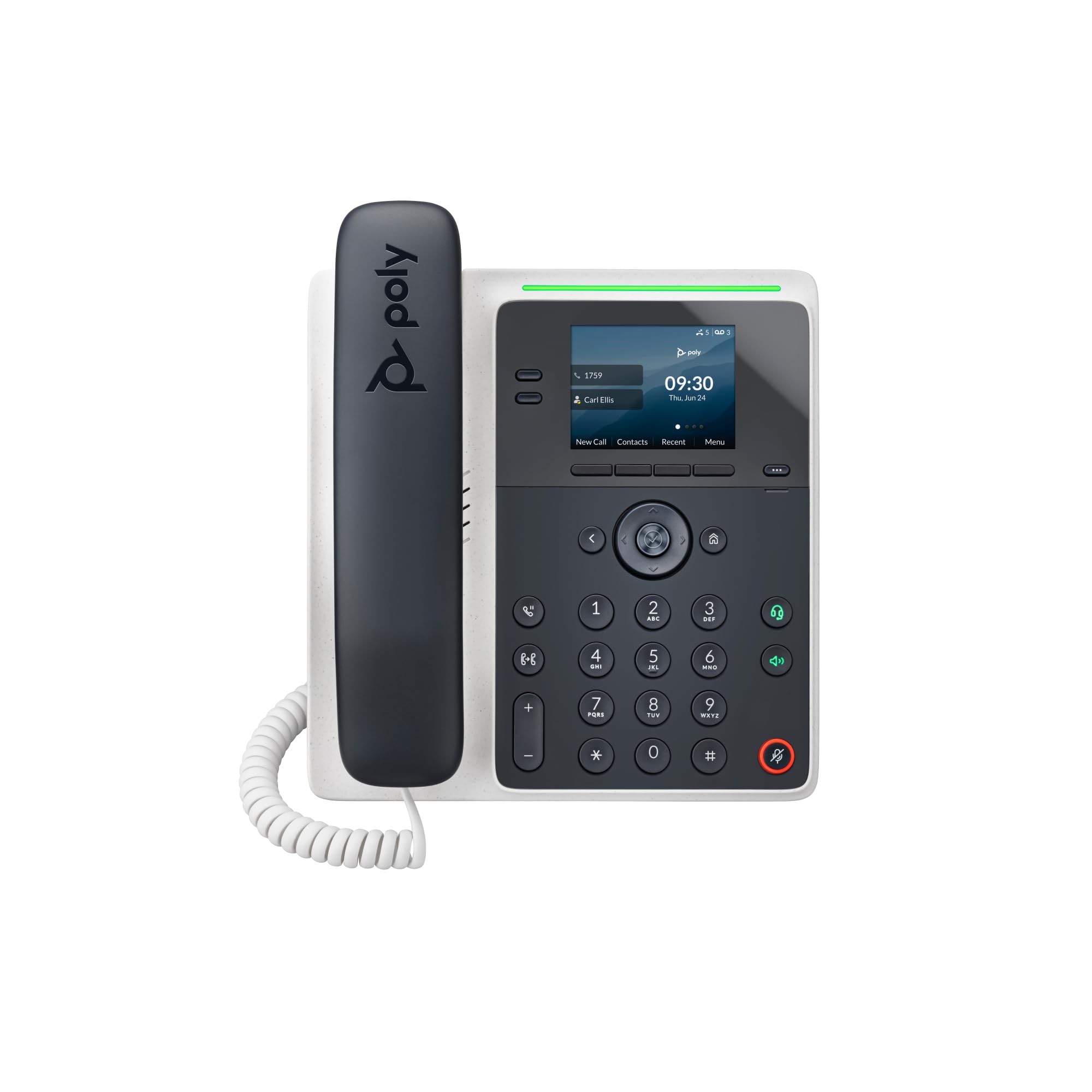 Poly Edge E100 IP Phone - Corded - Corded - Desktop, Wall Mountable