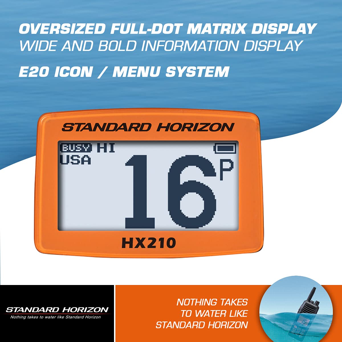 Standard Horizon HX210 6W Floating Handheld Marine VHF Transceiver