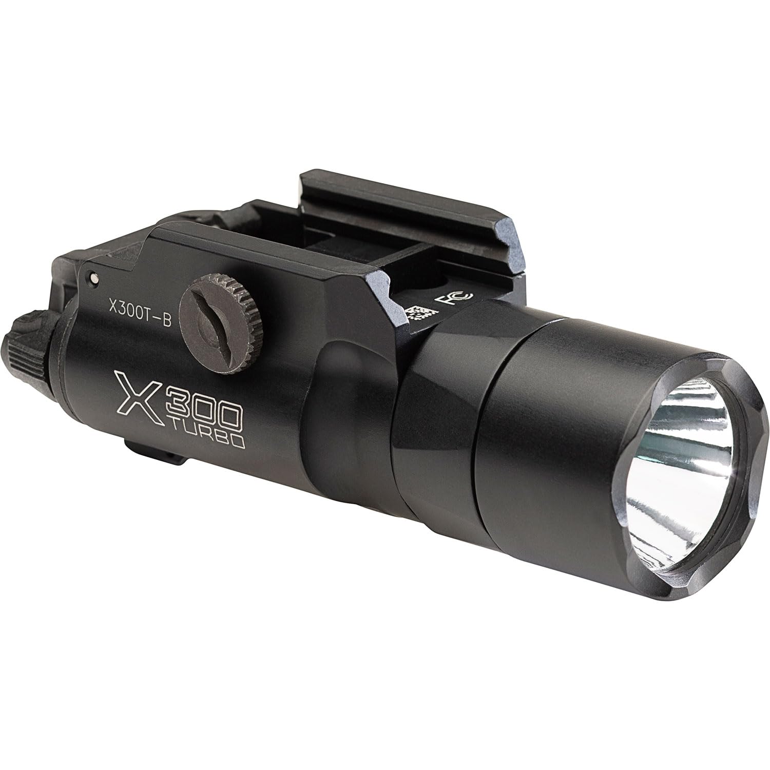 SureFire X300 Turbo 500 LU High-Candela 6 V WeaponLight, 66,000 Candela, 514m Range, Pick Mount, Ambidextrous Controls, IPX7 Waterproof, Aerospace Aluminum (X300T-B)
