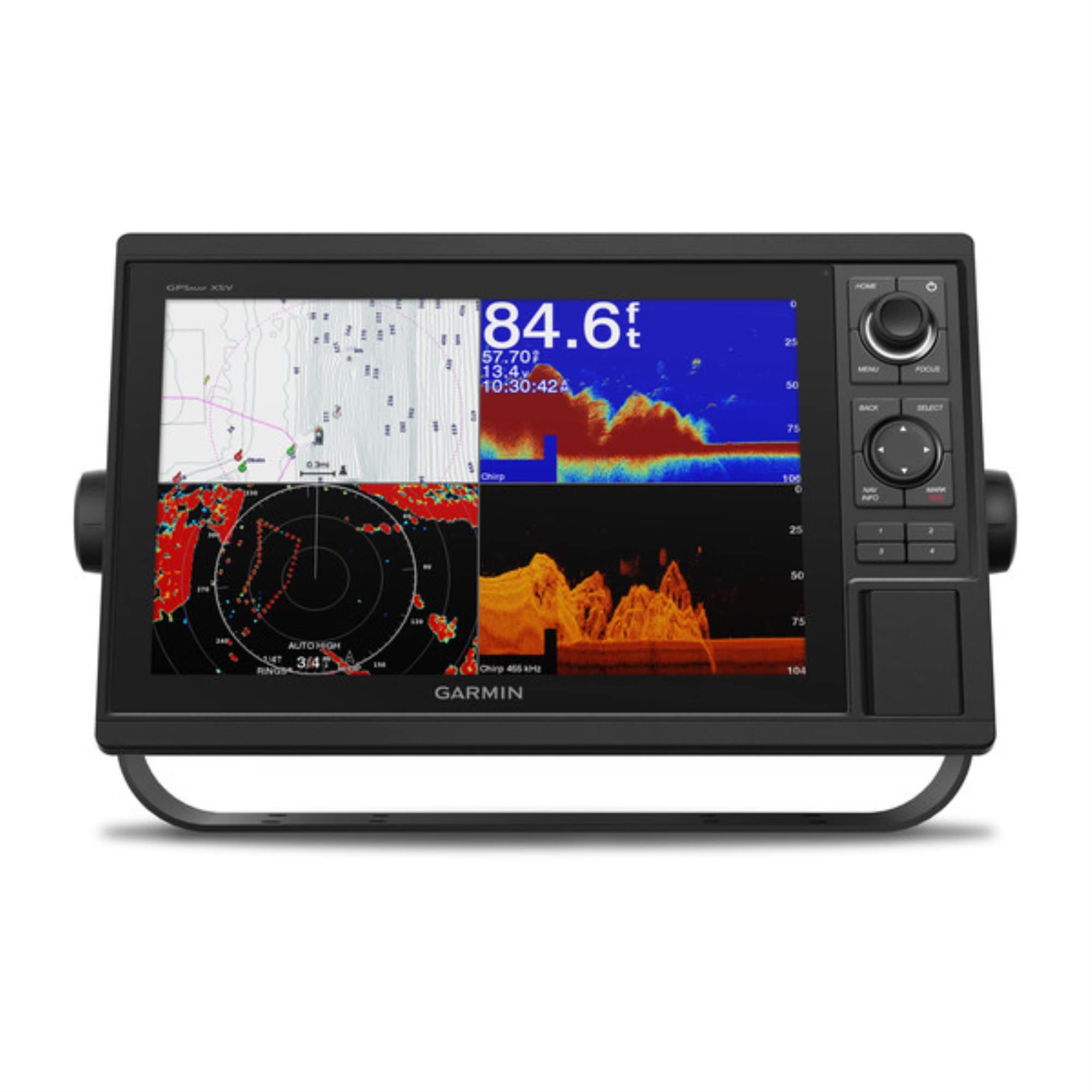 Garmin 010-01741-60 GPSMAP 1242xsv with GT52HW-TM Transducer - 12", Navionics+, SideVu, ClearVu and Traditional Chirp