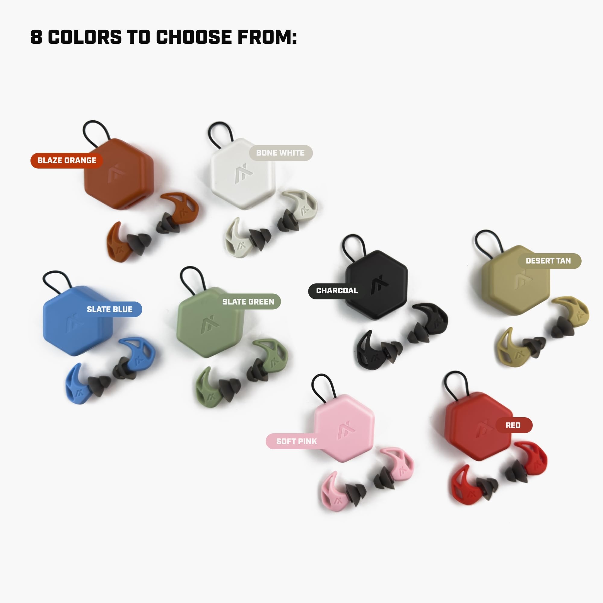 AXIL X20 Noise Reduction Ear Plugs, 24dB Hearing Protection, Green