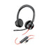 Plantronics Poly - Blackwire 8225 Wired Headset with Boom Mic Dual-Ear (Stereo) Computer Headset - USB-A to Connect to Your PC/Mac - Active Noise Canceling-Works with Teams (Certified), Zoom &More