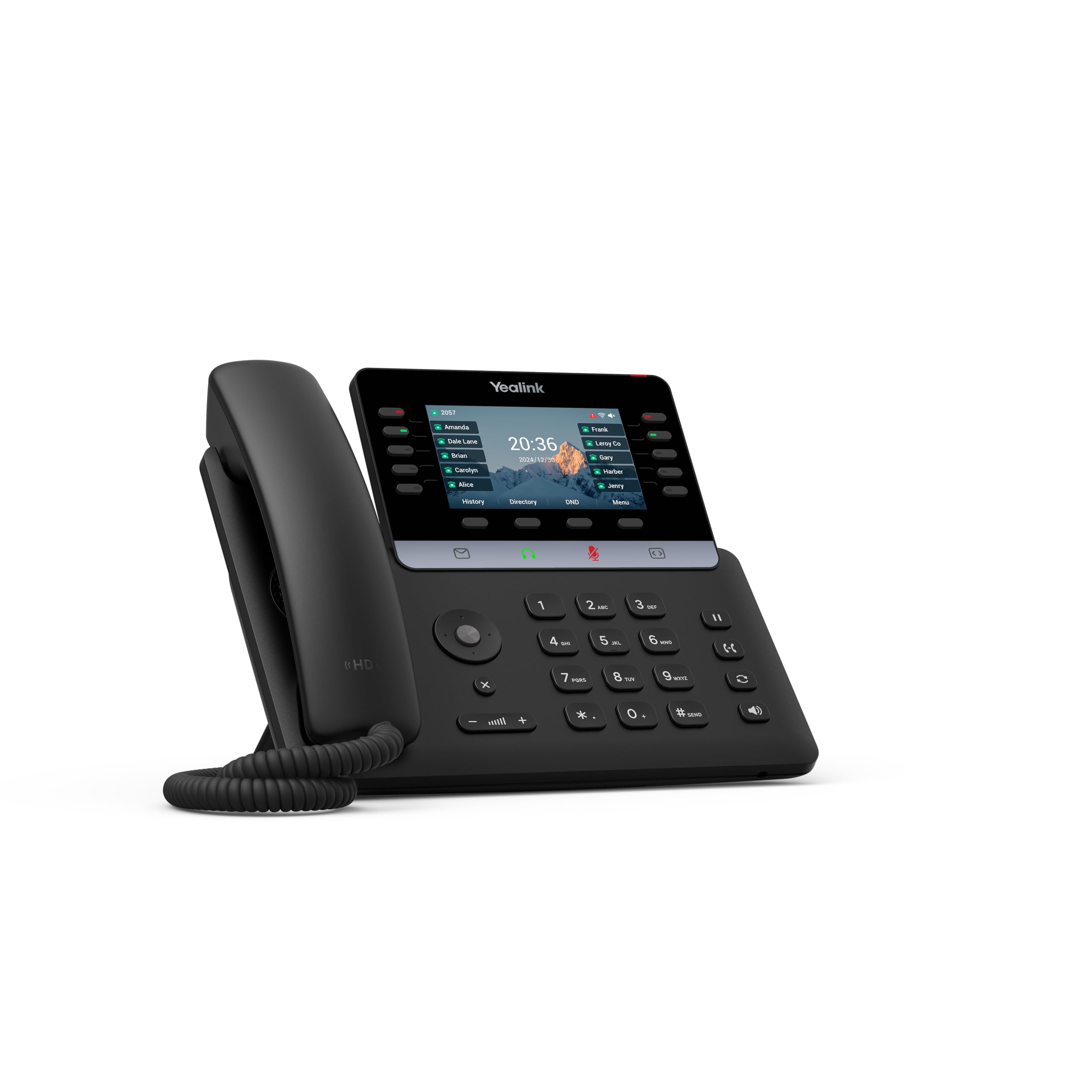 Yealink T74W IP Phone - Corded - Corded/Cordless - Bluetooth, Wi-Fi - 10 Multiple Conferencing - Wall Mountable