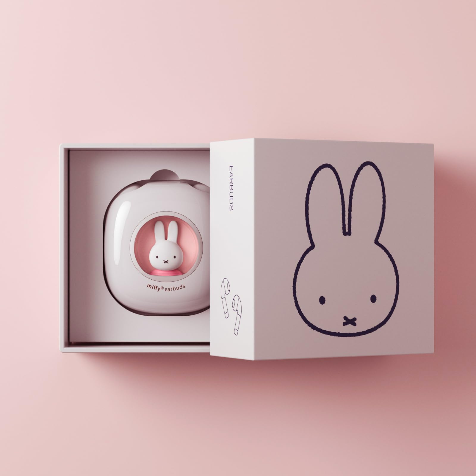 Miffy Bluetooth Wireless Earbuds Headset (Pink)，IPX5 Waterproof Ear Buds Headphones