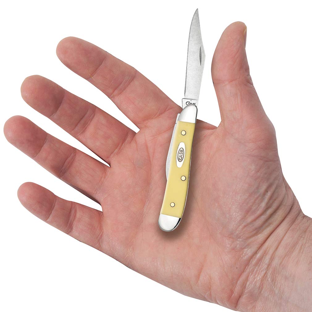 Case WR XX Pocket Knife Yellow Synthetic Peanut Cv Item #030 - (3220 Cv) - Length Closed: 2 7/8 Inches