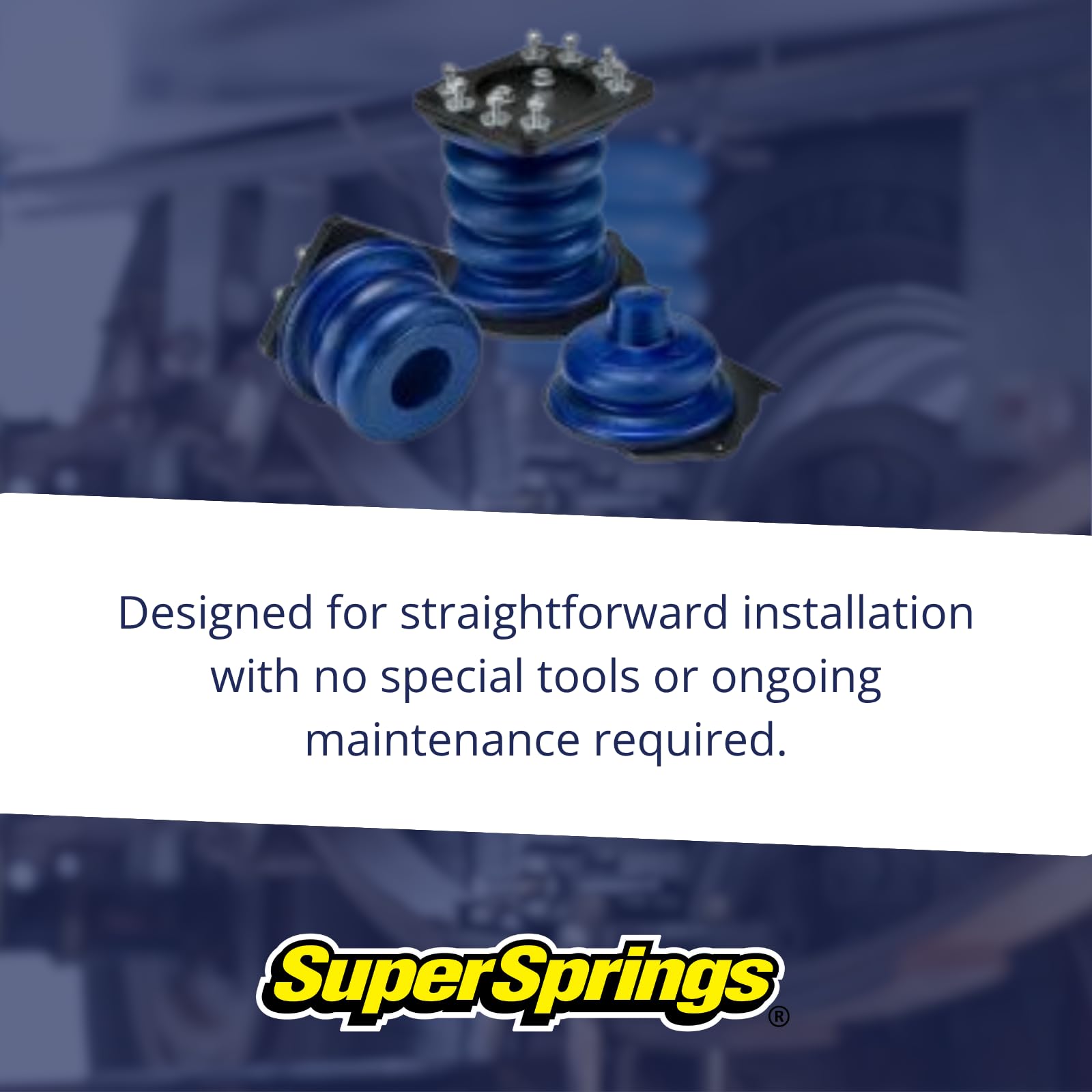 SuperSprings SSR-203-40-2 | SumoSprings Rear for Chevrolet Silverado 2500|3500, GMC Sierra 2500|3500, blue