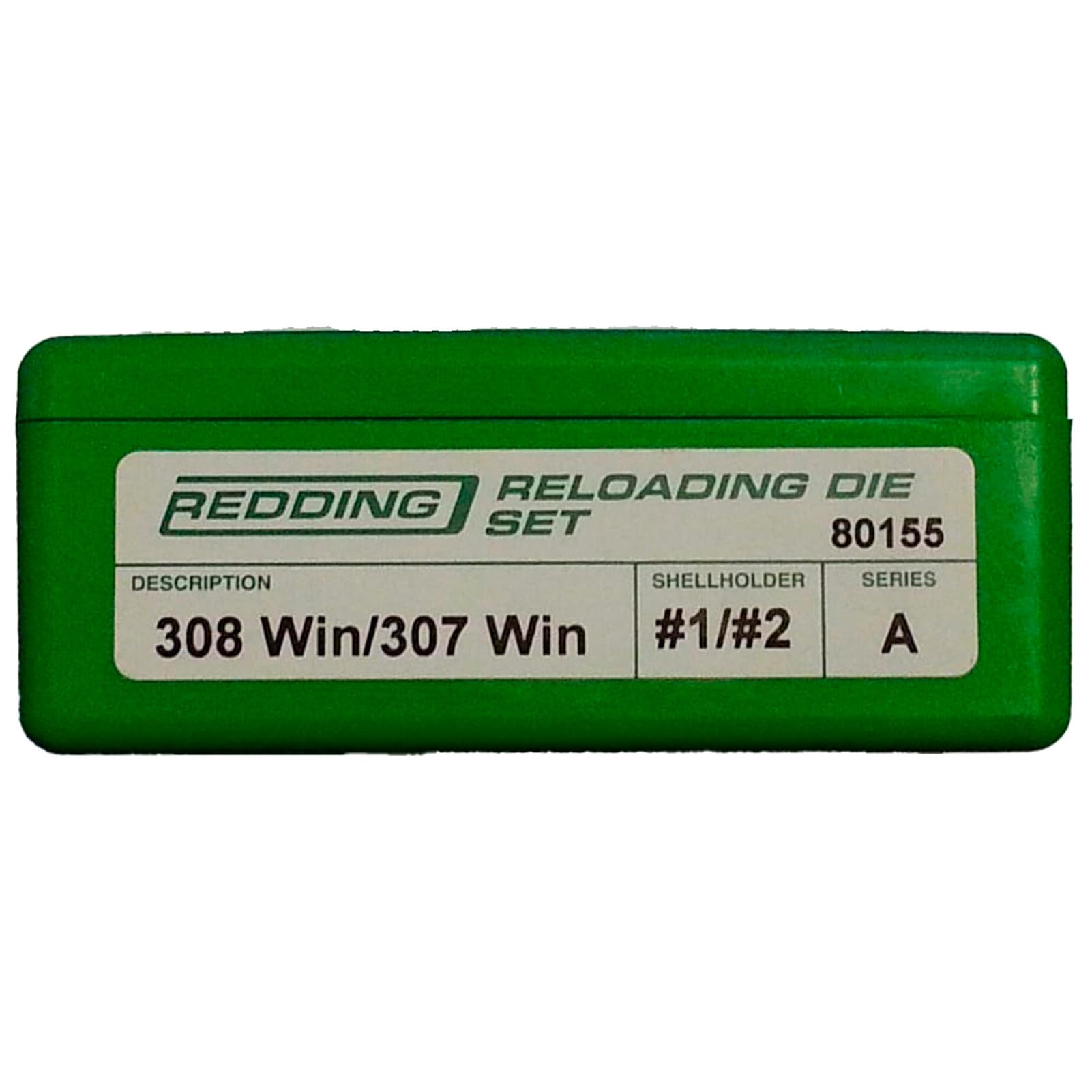 Redding Reloading Full Length Die Set | Durable Steel Smooth Rifle Die Set for Bottleneck Cases | Bullet Guide, Built-in Crimp Ring & Proper Seating Plug Included, 308/307 Winchester (80155)