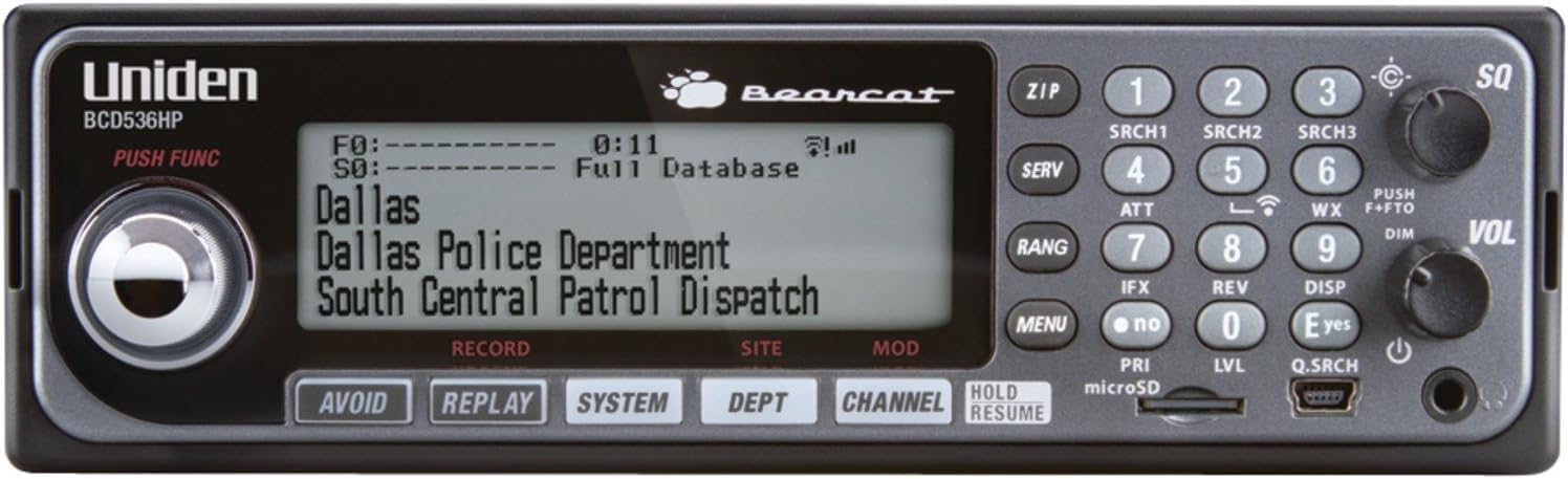 Uniden BCD536HP HomePatrol Series Digital Phase 2 Base/Mobile Scanner with HPDB and Wi-Fi. Simple Programming, TrunkTracker V, S.A.M.E. Emergency/Weather Alert. Covers USA and Canada.