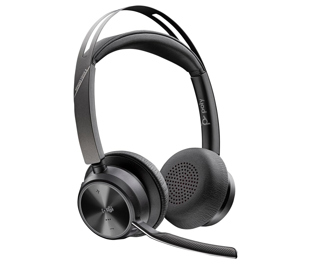 Poly Voyager Focus 2 Microsoft Teams Certified USBC-C Headset + USB-C/A Adapter - Microsoft Teams Certification - Google Assistant, Siri - Stereo - USB Type C - Wired/Wireless - Bluetooth - 298.6 ft -