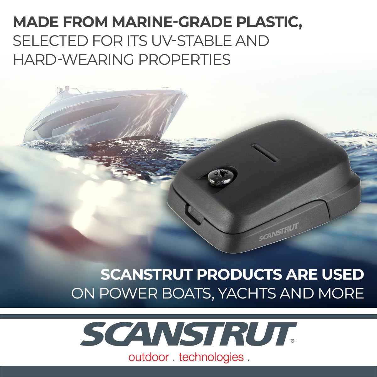 Scanstrut DS-HD6-BLK Horizontal Double Cable Seal – Black