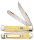 WR Case XX Pocket Knife Yellow Synthetic Trapper W/Clip Item #81091 - (3254C SS) - Length Closed: 4 1/8 Inches