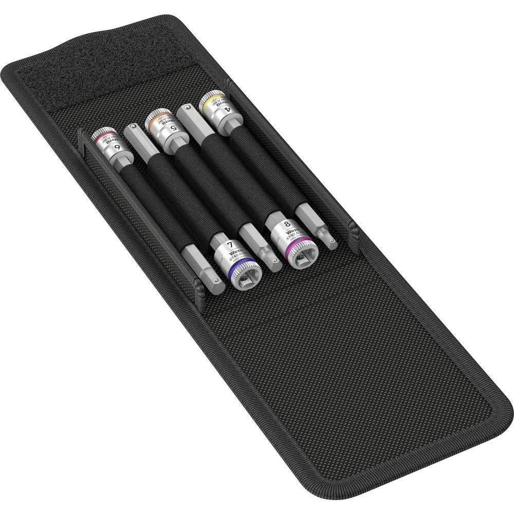 Wera 05003345001 8740 A HF 1 ZYKLOP BIT SOCKET SET WITH HOLDING FUNCTION 1/4" DRIVE 5 PIECES