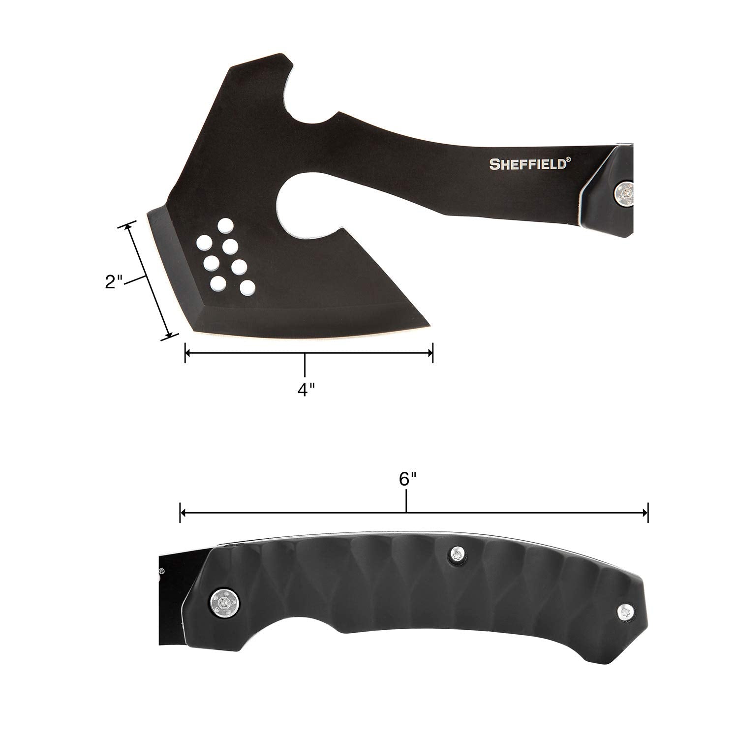 Sheffield 12153 Standoff Tactical Tomahawk with Sheath, Survival Hatchet Lightweight, Hatchet Camping Survival, Hand Hatchets, Axe Throwing Hatchet