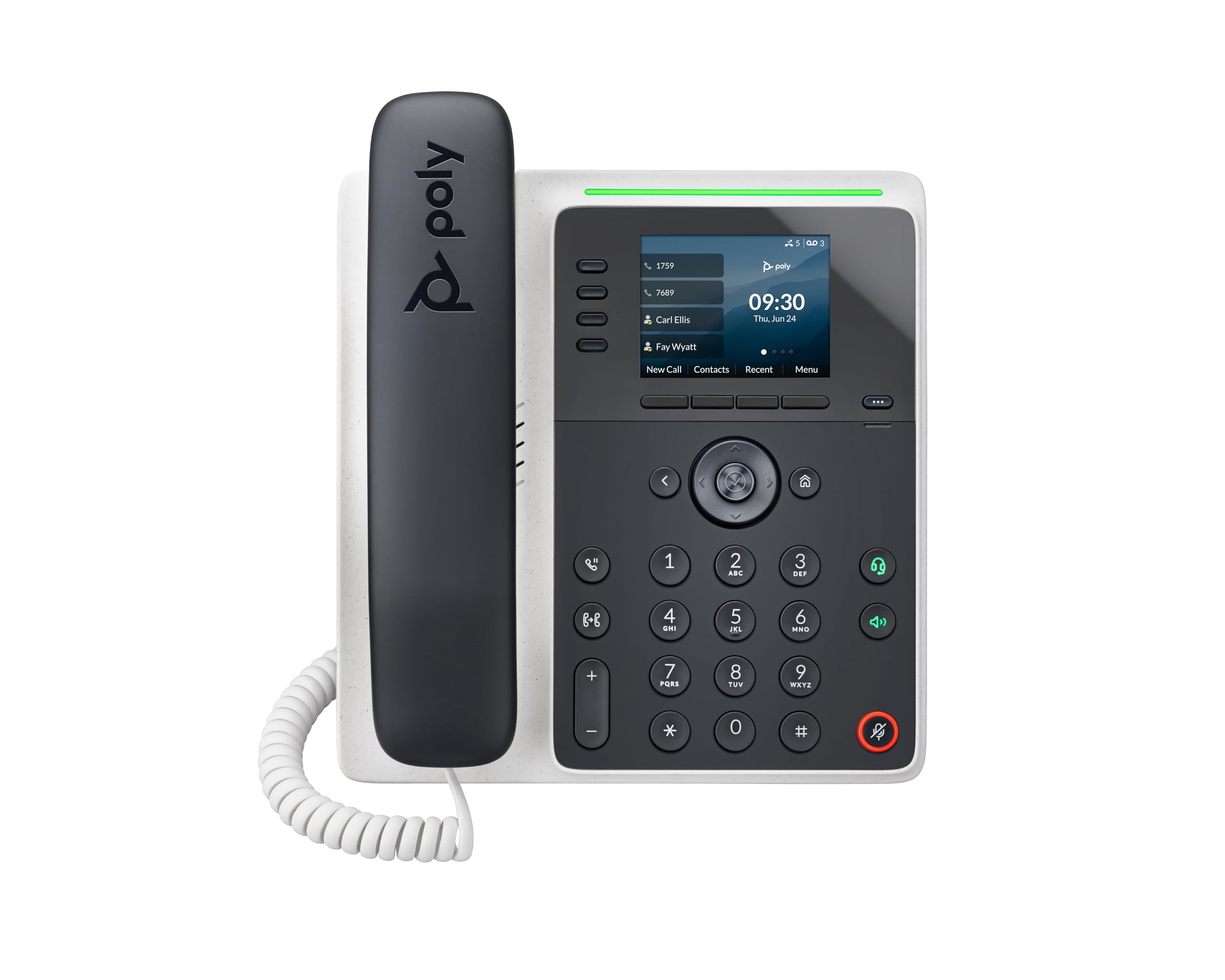Plantronics Poly Edge E220 IP Desk Phone (Plantronics + Polycom) – Designed for use in Common Areas – 4-Line Keys Supporting up to 16 Lines - Integrated Bluetooth for Mobile Phone and Headset Pairing