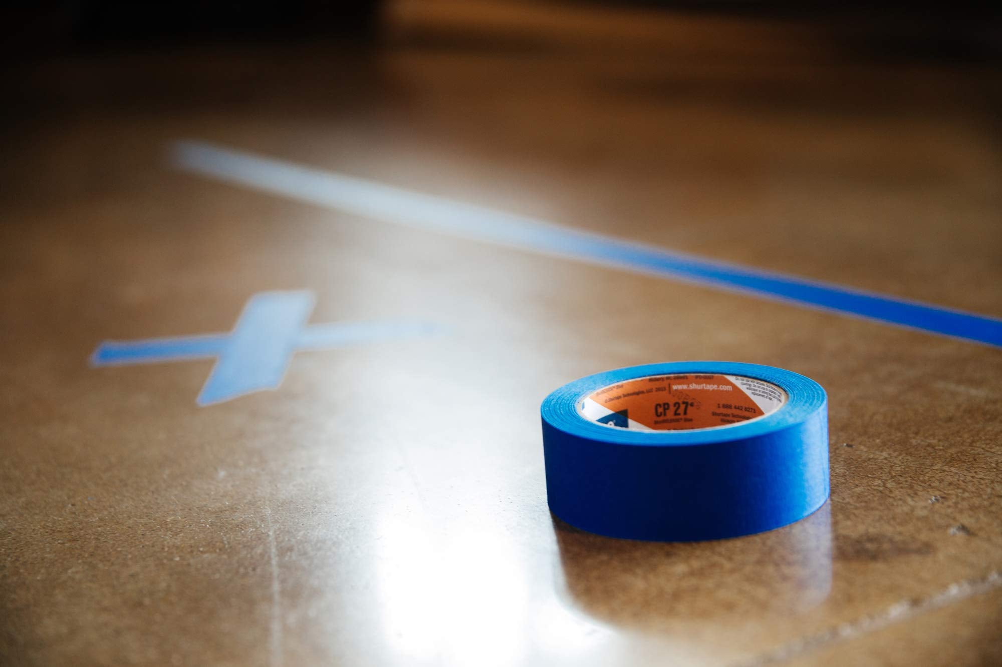 Shurtape CP 27 14-Day ShurRELEASE Painter's Tape, Multi-Surface, 18mm x 55m, Blue, 1 Roll (202871)
