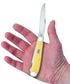 WR Case XX Pocket Knife Yellow Synthetic Trapper W/Clip Item #81091 - (3254C SS) - Length Closed: 4 1/8 Inches