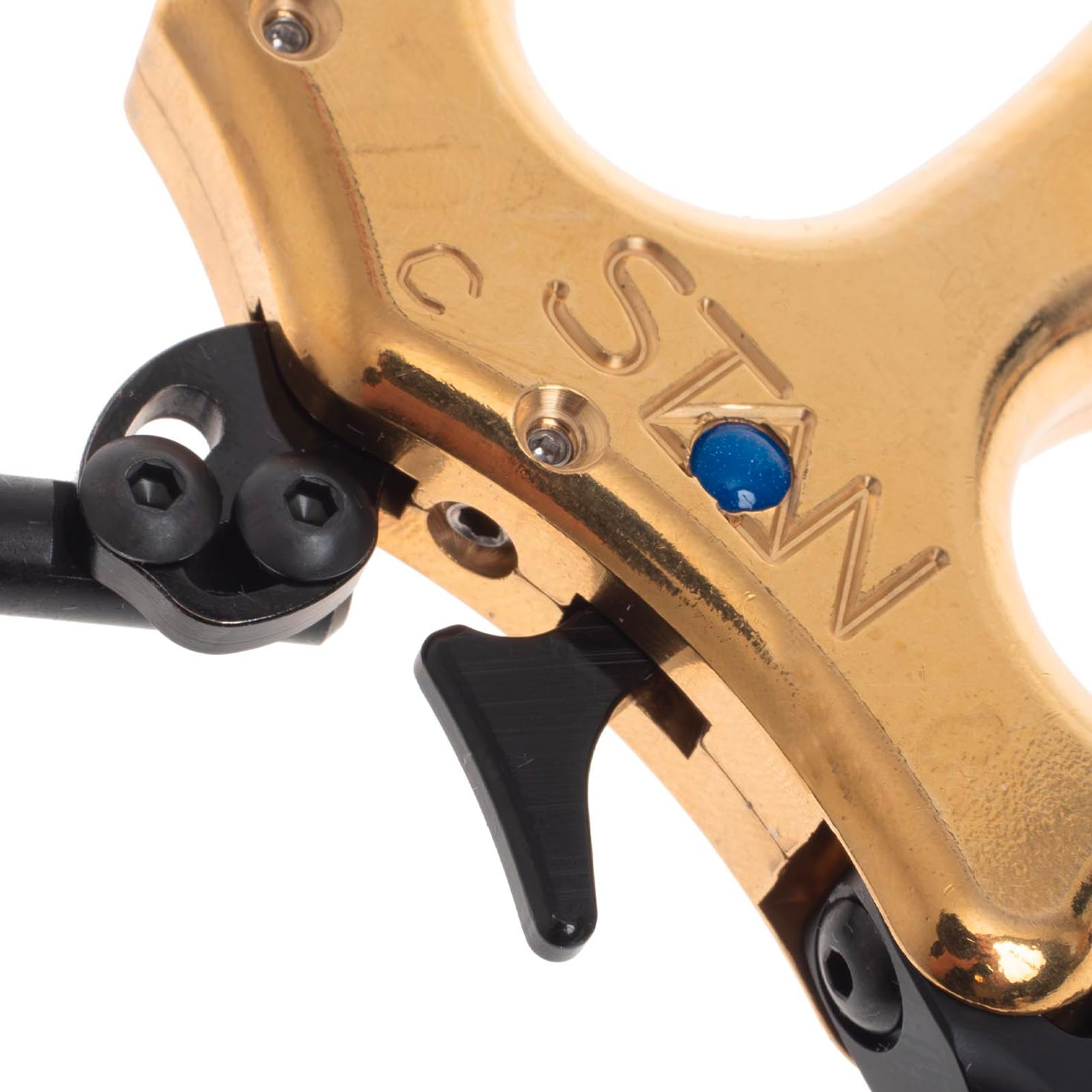Stan OnneX Clicker Thumb Bow Release Aid for Archery & Hunting - Adjustable, DLC-Coated Resistant Internals, Smooth Action, Click-Feedback System, Modular 3 or 4 Finger Fit, Heavy Metal, Large