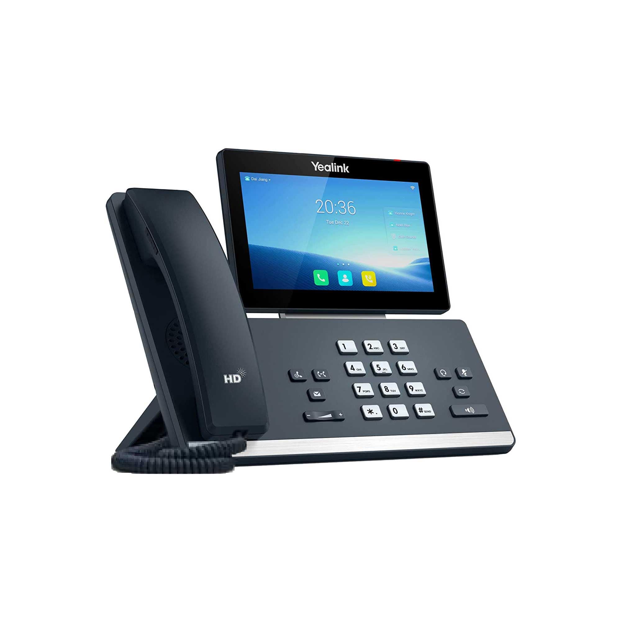 Yealink T58W 16 Lines. 7-Inch Color Touch Screen Display. Dual USB Ports, Dual-Port Gigabit Ethernet, PoE, Power Adapter Not Included (SIP-T58W)