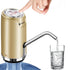 GentleJet Drinking Water Dispenser for 5 Gallon Bottle, Electric Rechargeable Portable Water Dispenser, USB Charging Water Bottle Pump with Switch for 2, 3, 4, 5 Gallon Jug (Gold)