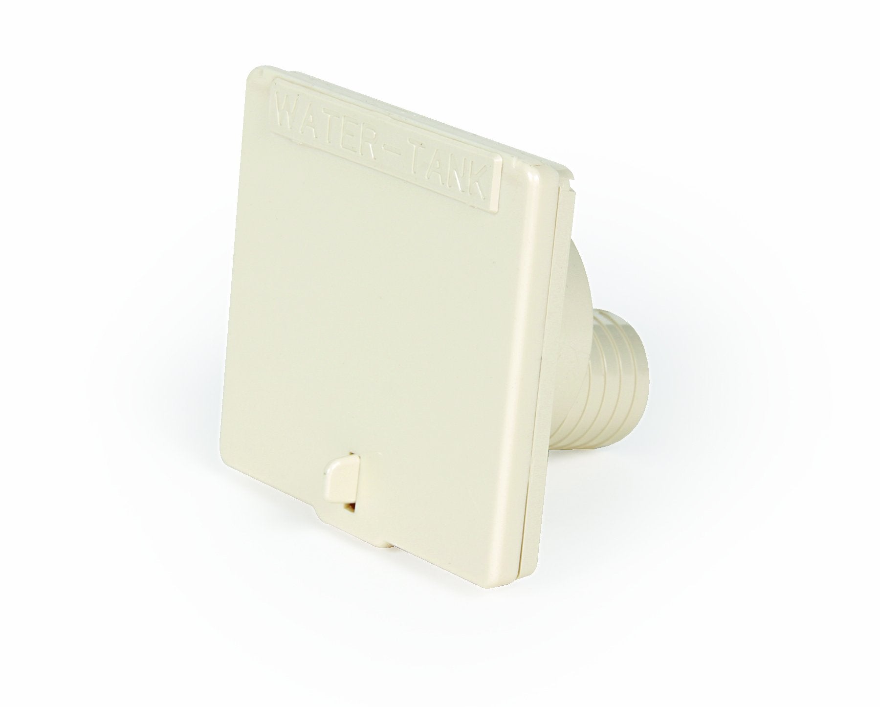 Camco RV Fill Spout with Door | Easy to Install | Colonial White (37102)