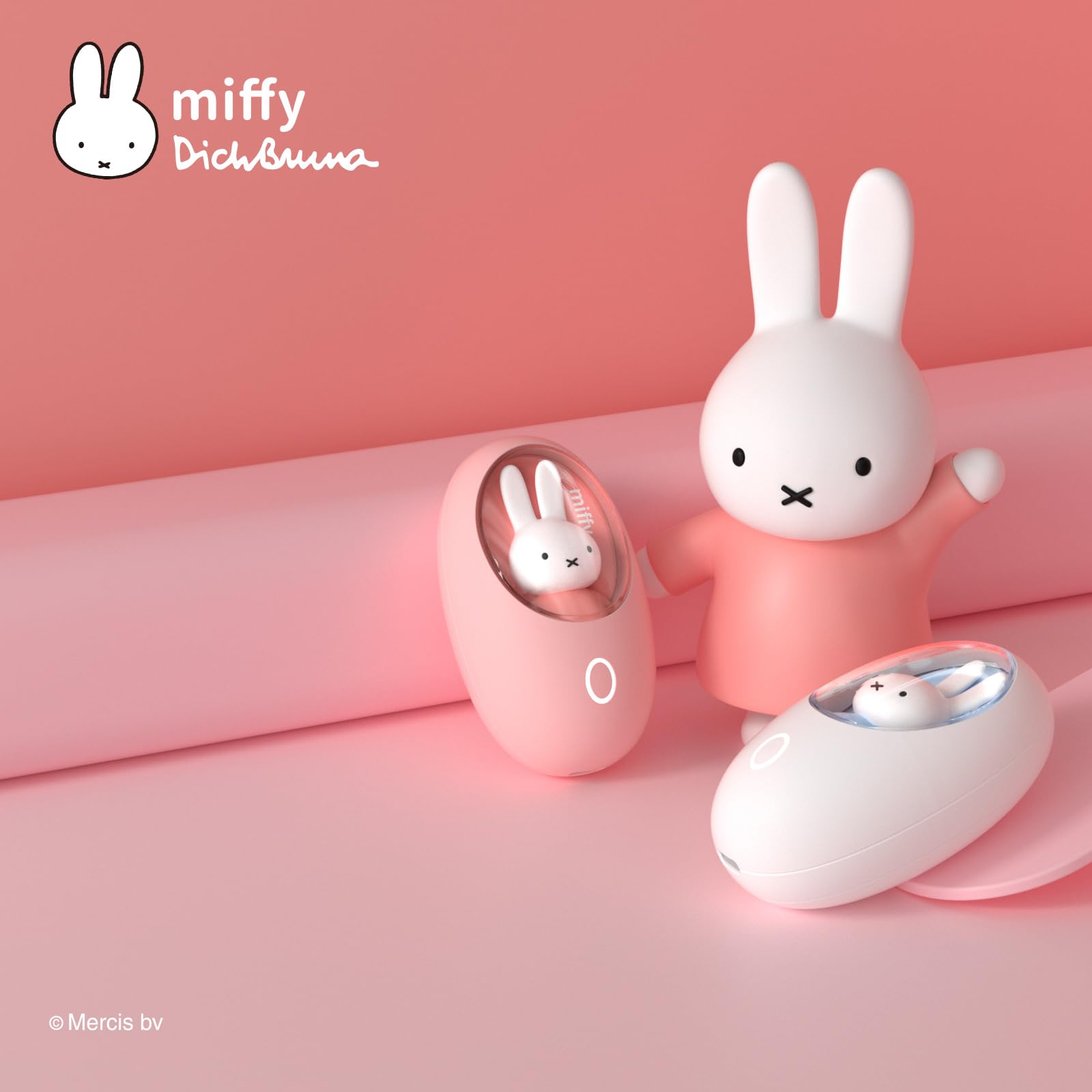 Miffy Hand Warmer Portable Rechargeable Cute Mini Heater Blue White