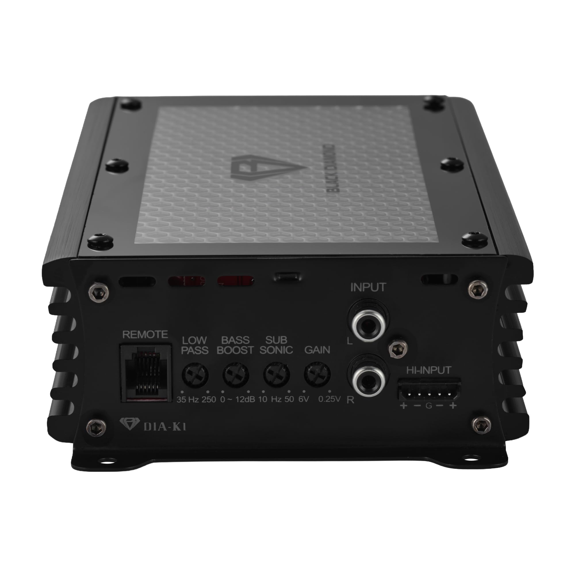 Black Diamond Dia-K1 1-Channel Monoblock Car Amplifier – Class D, 1800W Max, 250W RMS @ 4Ω, Remote Bass Knob, Overload & Thermal Protection