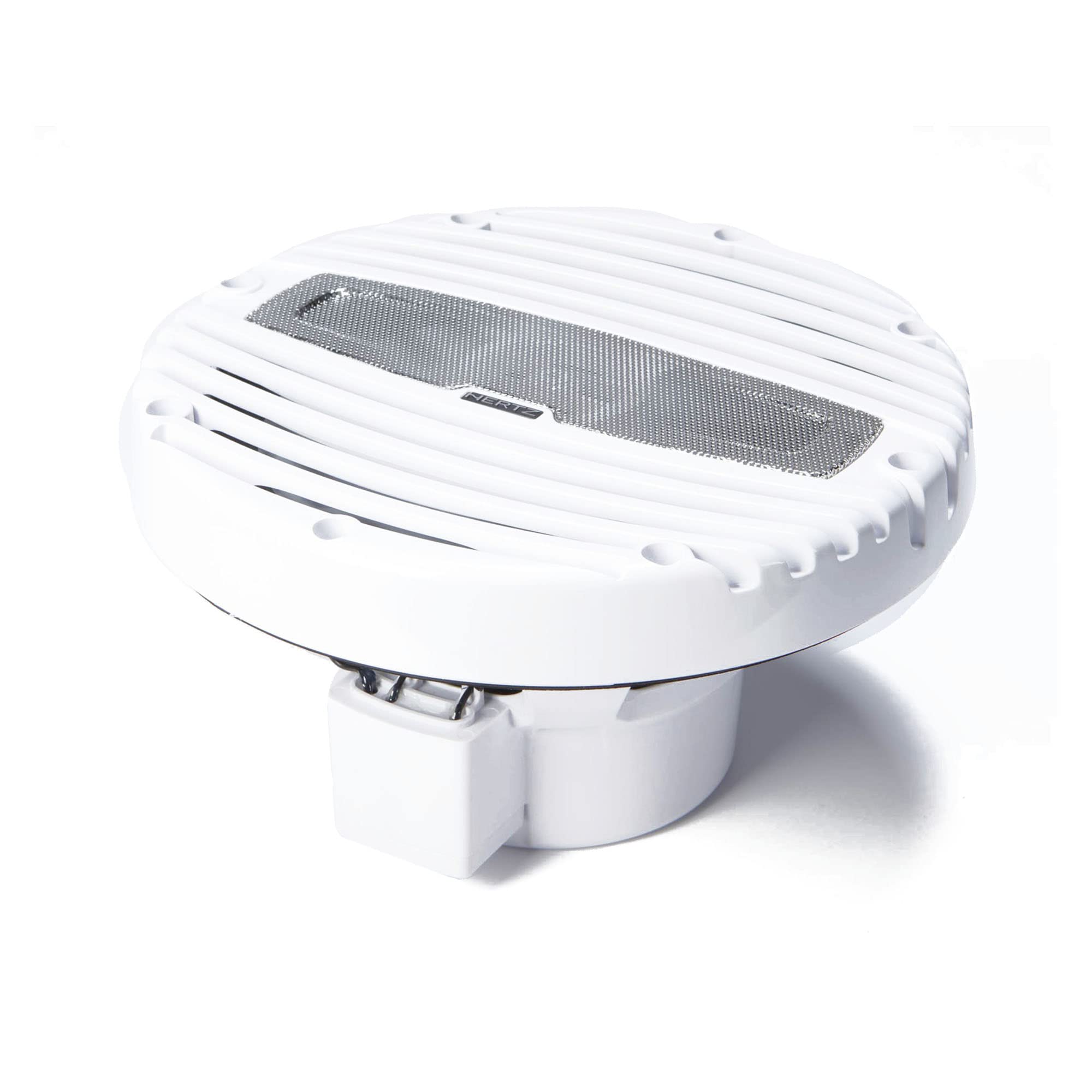 HERTZ HMX 8 LD-TW - 8" 4-Ohm Coaxial Marine Speakers with RGB LEDs, White Grilles, Pair