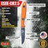 ESEE Knives Cody Rowen CR2.5 Hunting Camping Fixed Blade Knife w/Leather Sheath (Orange)
