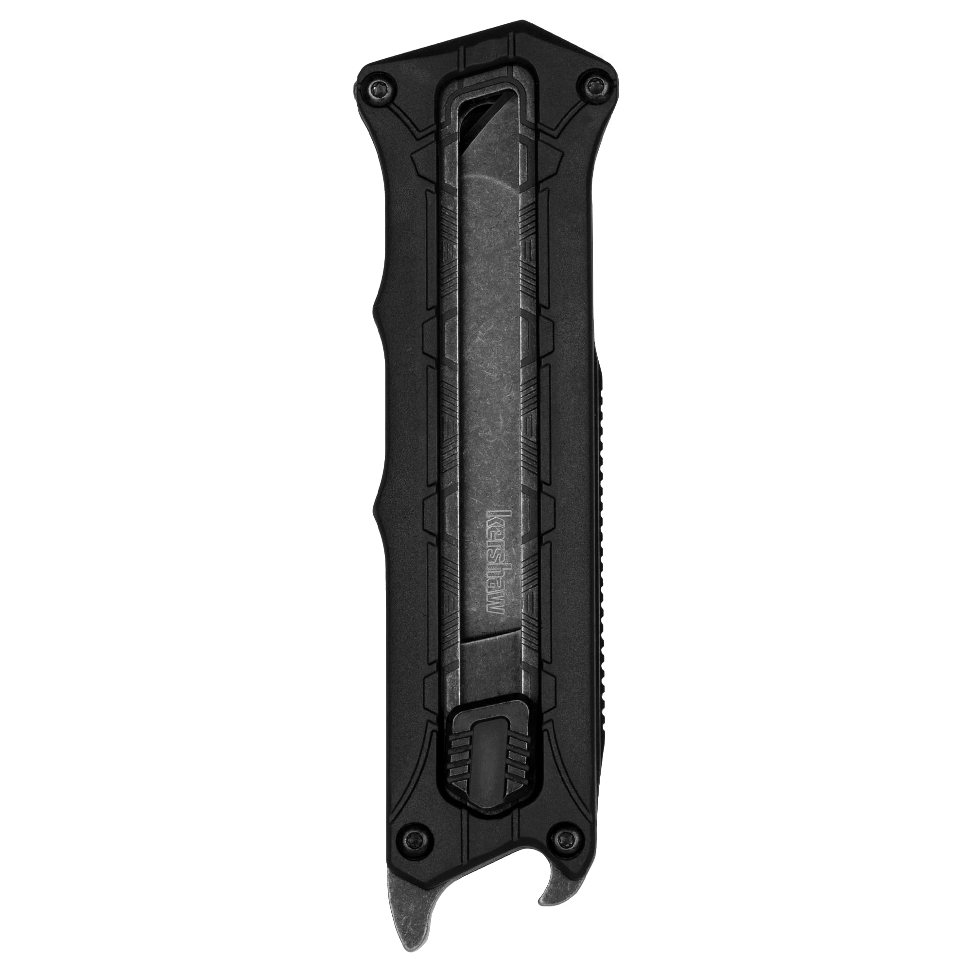 Kershaw Interstellar Pocket Knife, 2.7 Inch Stainless Steel Tanto Partially Serrated Blade, EDC with Manual Opening, Single-Position Pocketclip, Everyday Carry Pocket Knife for Men and Women