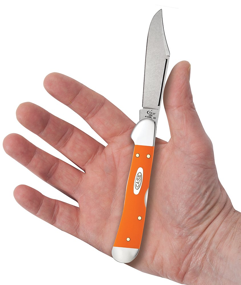 Case XX WR Pocket Knife, ORANGE SYNTHETIC COPPERLOCK ItemNumber 80508 - (41549L SS) Length Closed: 4 1/4 Inches