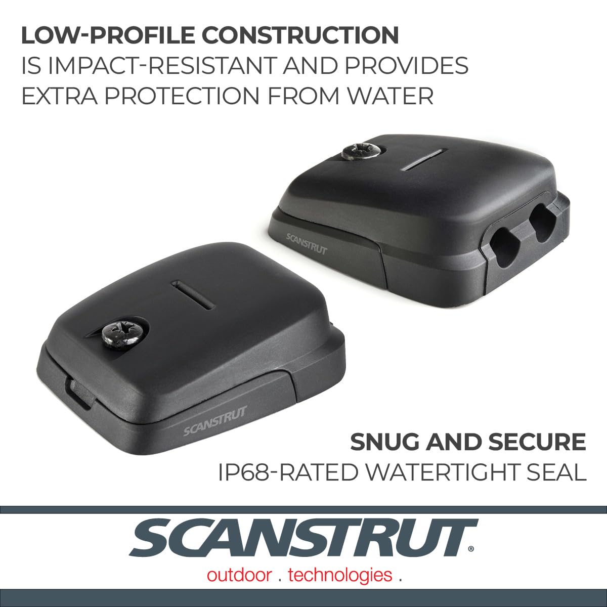 Scanstrut DS-HD6-BLK Horizontal Double Cable Seal – Black