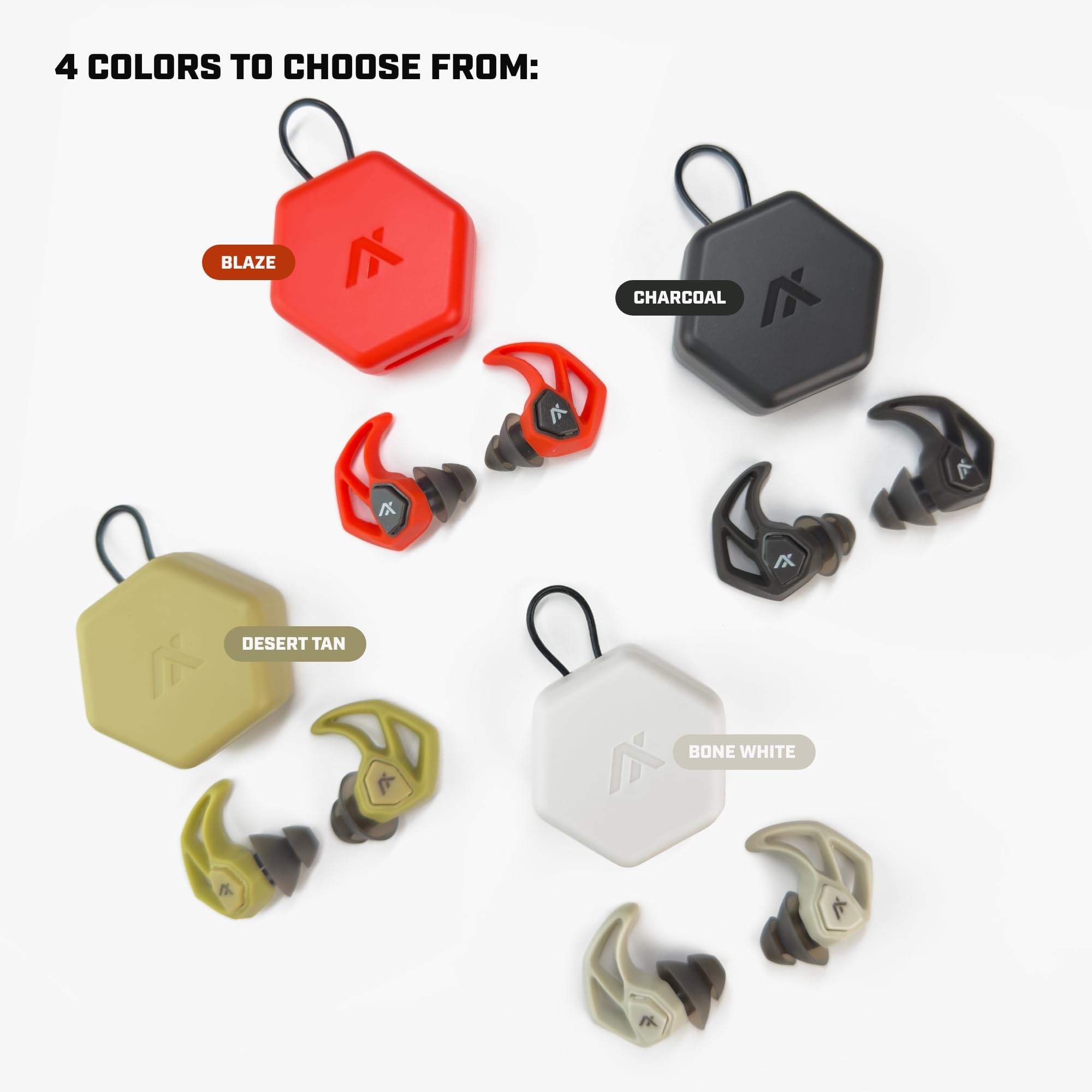 AXIL X30i Noise Reduction Ear Plugs - Black - Hear-Through Mode Hearing Protection for Concerts, Live Events, Shooting, Sports - 25dB Reusable Foam and Silicone Eartips with Carrying Case