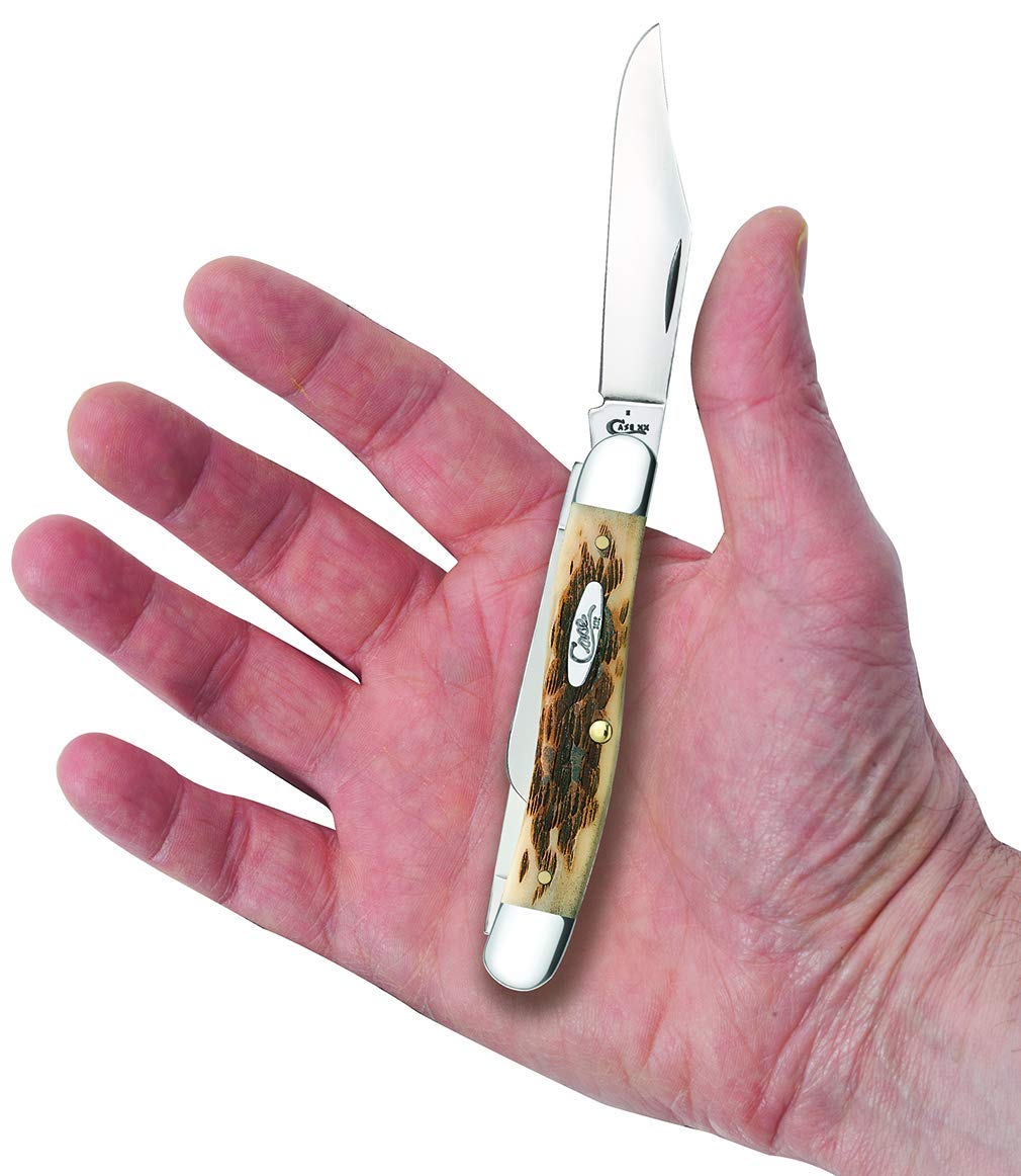 Case XX WR Folding Pocket Knife 3 Blade Stockman 3 7/8 Inches Closed (Amber Bone)