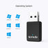 Tenda U9 11AC USB Wifi Adapter-Dual Band 2.4/5G AC650 Wireless Network Card, Wifi Dongle, Mini Size, Supports Windows (XP/7/8/1/10),Black