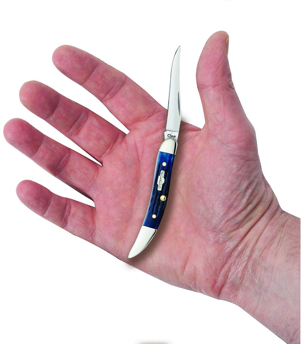 Case WR XX Pocket Knife Navy Blue Small Texas Toothpick Item #2804 - (610096 SS) - Length Closed: 3 Inches