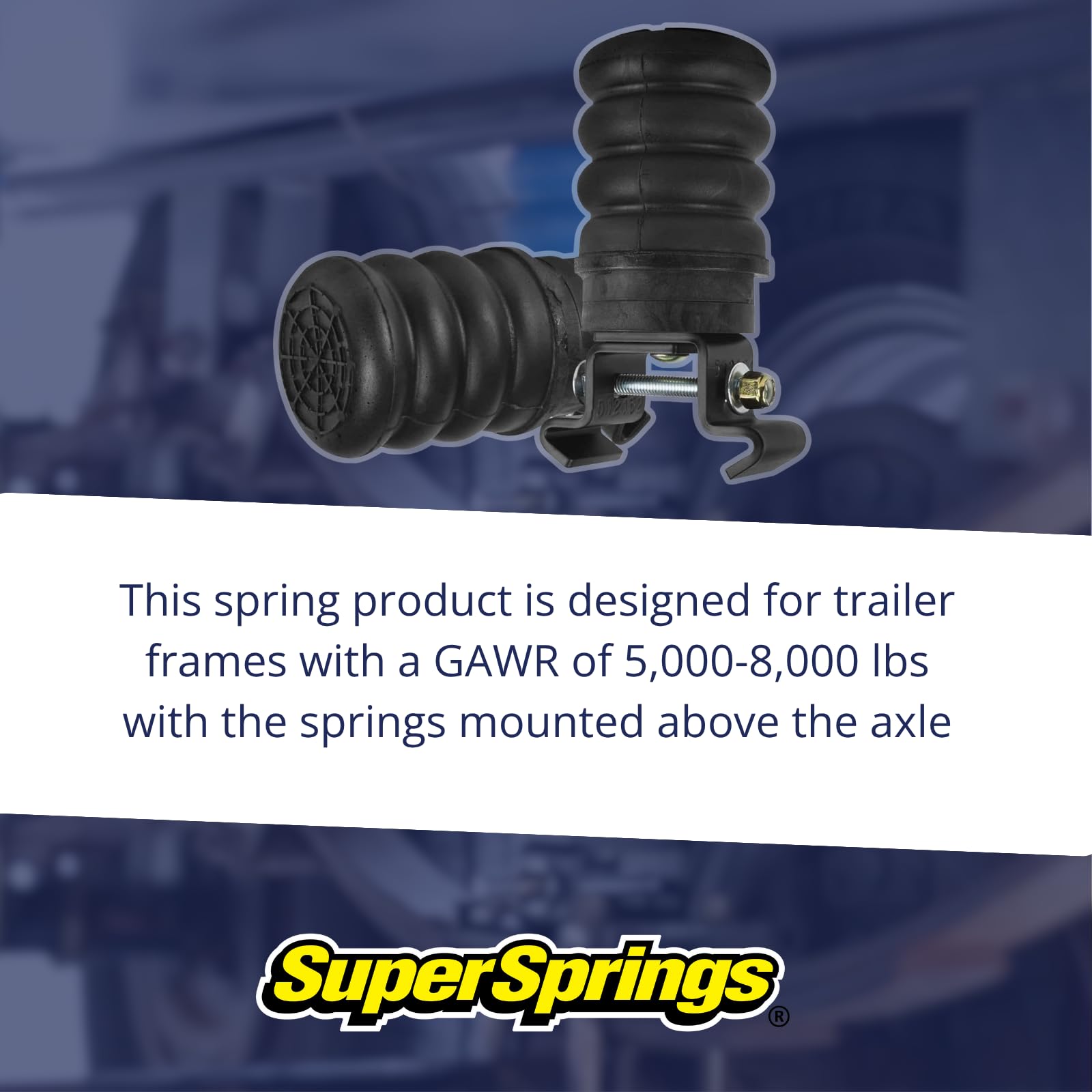 SuperSprings TSS-106-47 Pair of Left and Right Trailer SumoSprings | GAWR of 3,000-5,000 lbs | Reduces G-Force in Trailer by 68% | Removes Sway, Hop and Body Roll