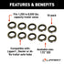 Lippert Replacement Double Lip Grease Seal for 1,250 to 8,000-lb. RV Trailer Axles, 1.72" Inner Diameter, 10-Pack - 122087