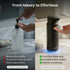 GentleJet CrystalJet Automatic Foaming Soap Dispenser – Touchless Sensor, USB-C Rechargeable, 304 Stainless Steel, IPX5 Waterproof for Bathroom Kitchen Sink, 10 fl oz / 300 ml