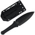 Fixed Blade Hunting Knife D2 Spear Point Blade G10 Handle with Kydex Sheath & Molle Clip for Camping, Hiking and Outdoor Use - TKF203BK Black